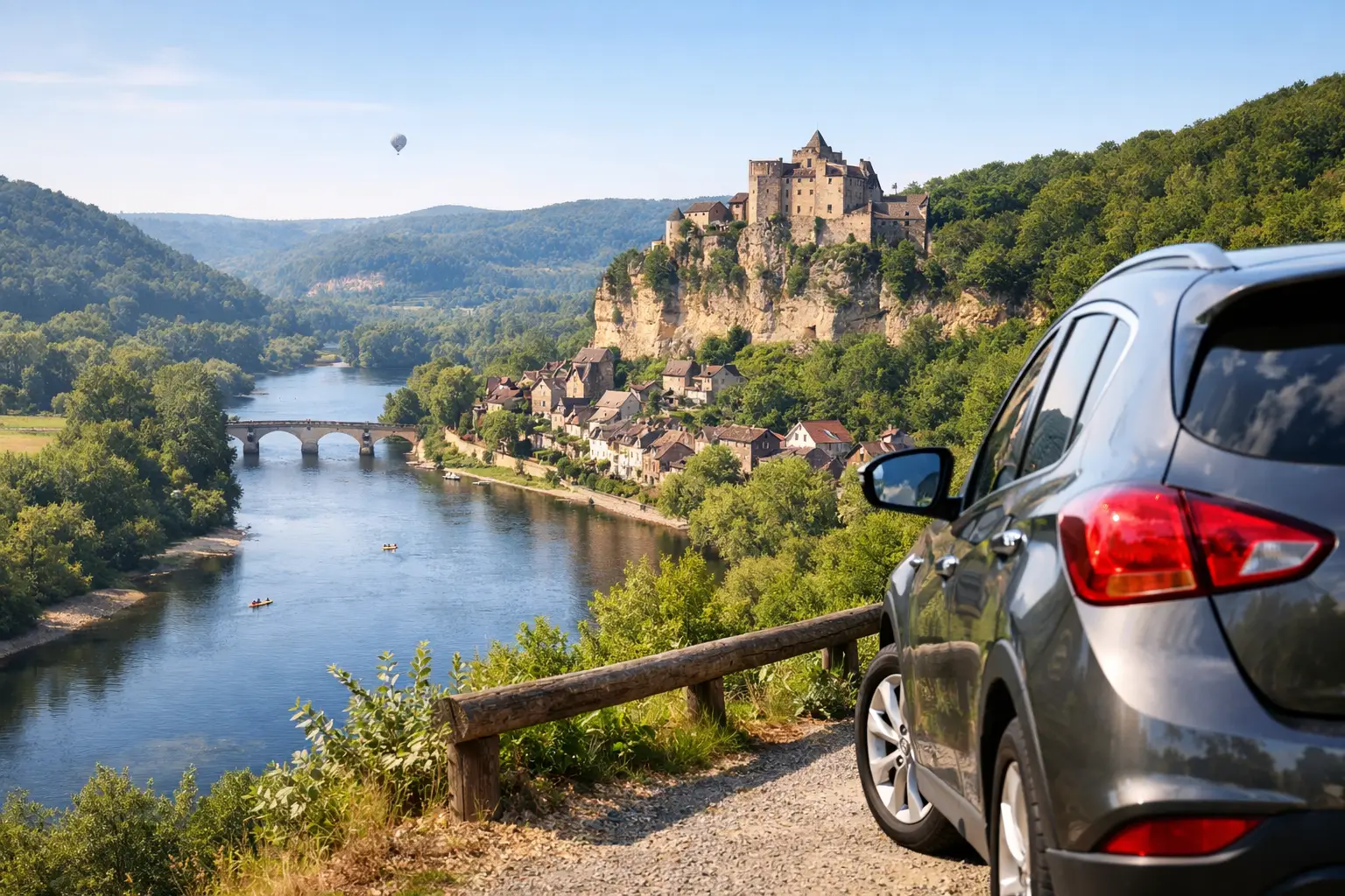 Visite touristique vallée de la Dordogne en voiture